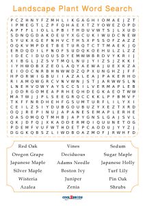 Printable plant word search