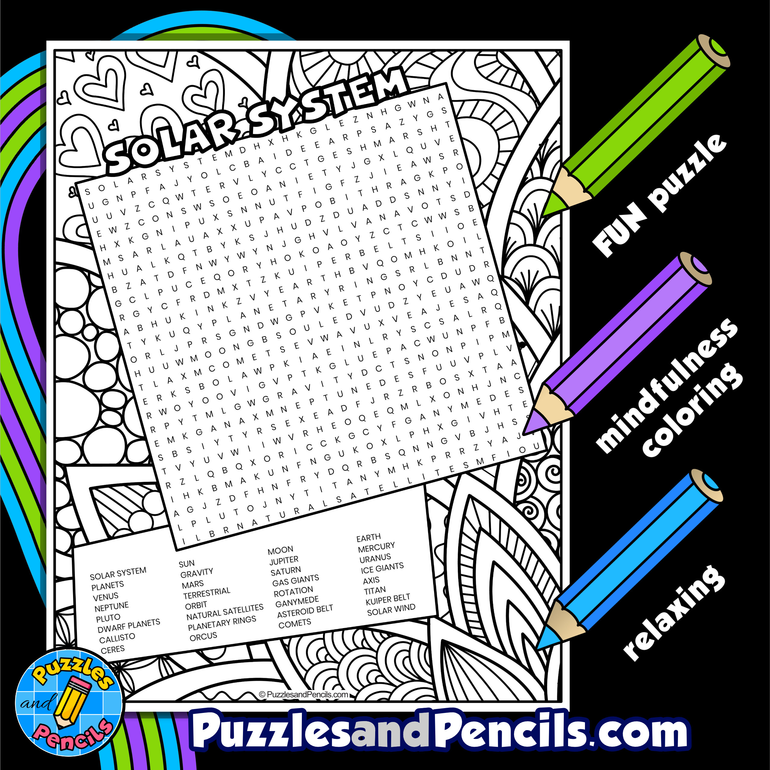 Solar system word search puzzle activity page space wordsearch made by teachers