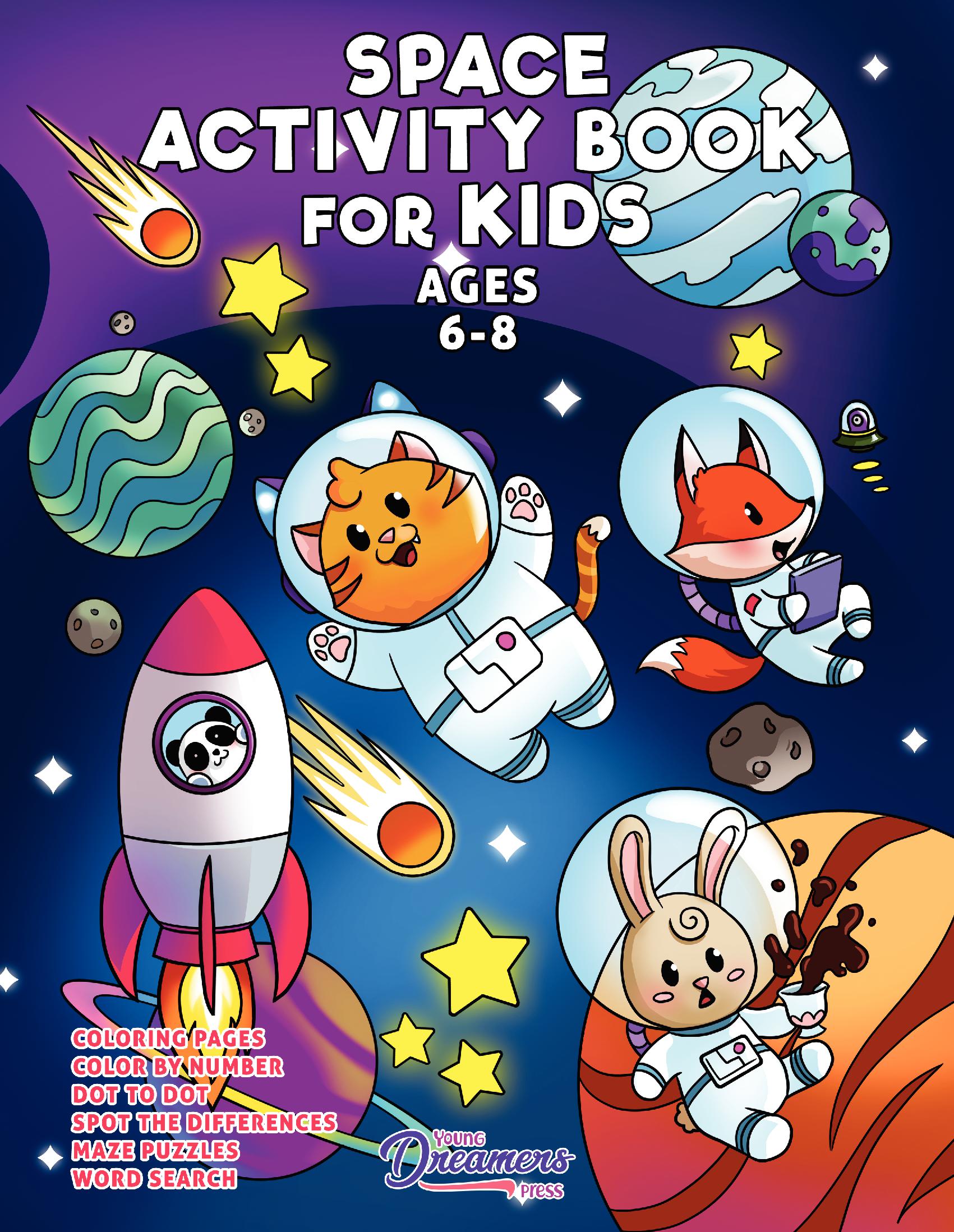 Space activity book for kids ages