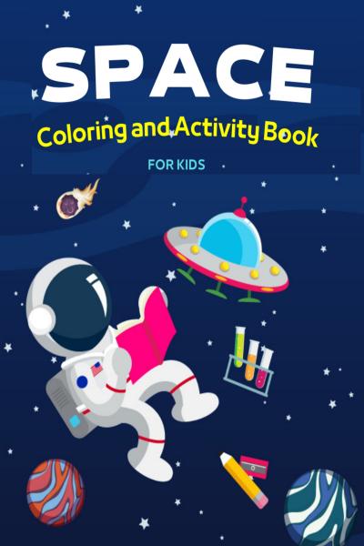 Space coloring and activity book