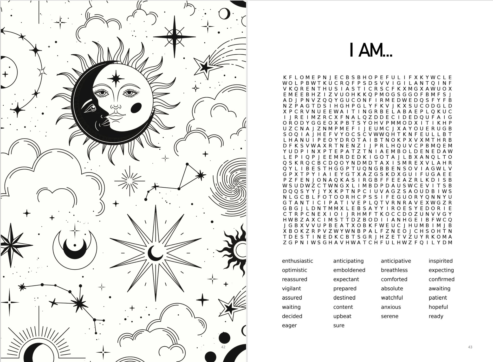 I am affirmations word search book â deep symbolism