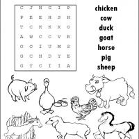 Farm animals word search