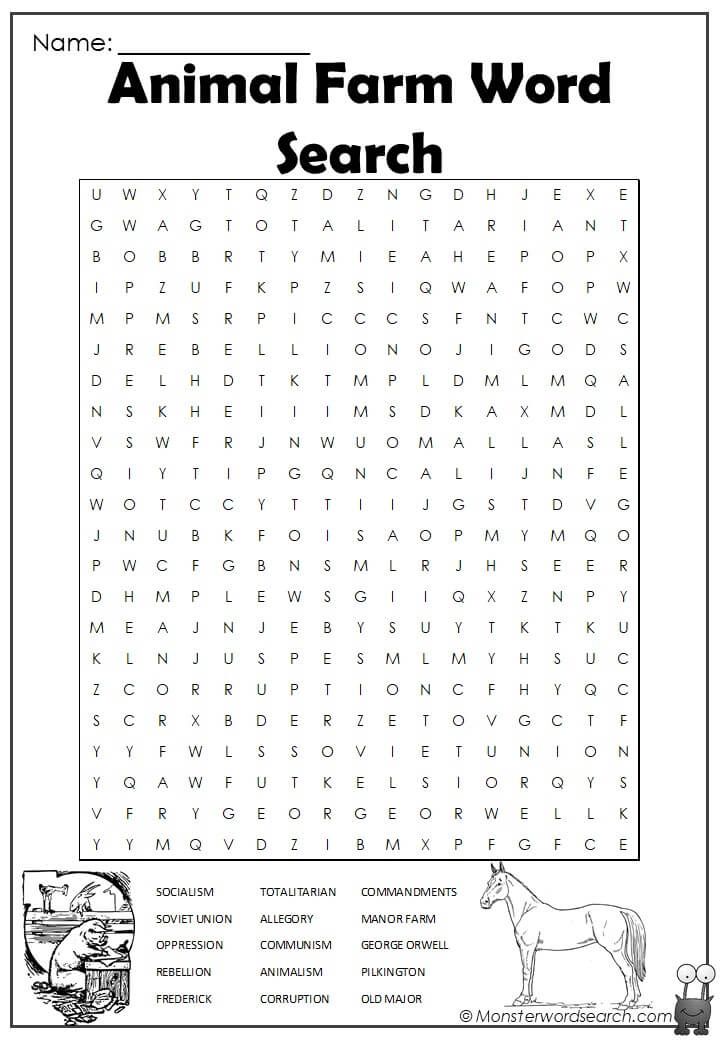 Animal farm word search word puzzles for kids making words free printable word searches