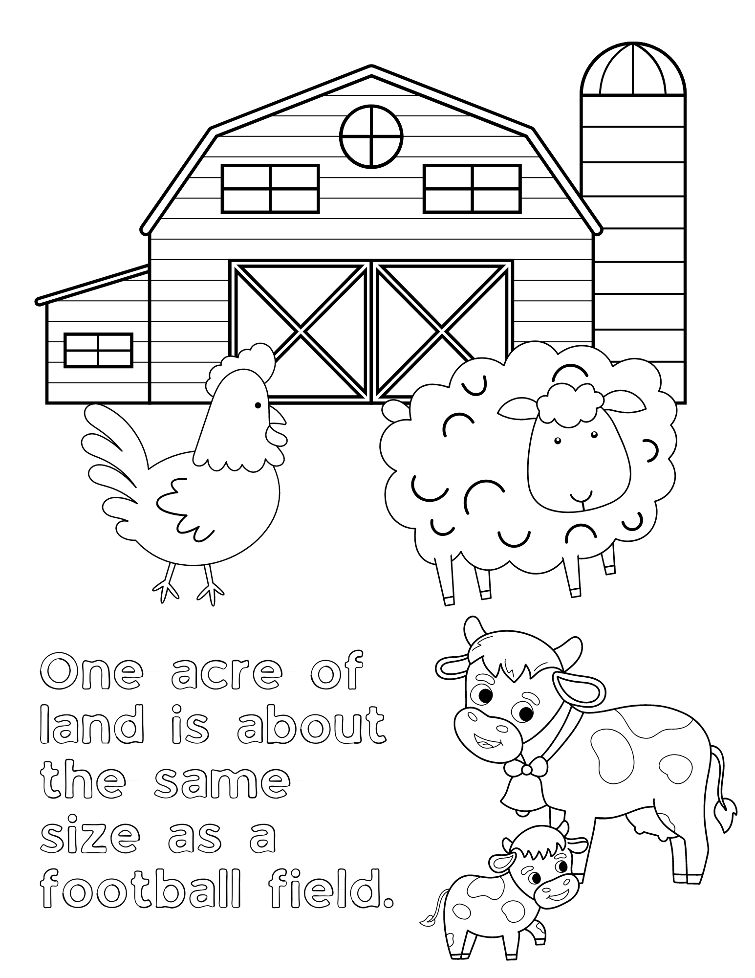 Free printable farm coloring pages and fun farming facts