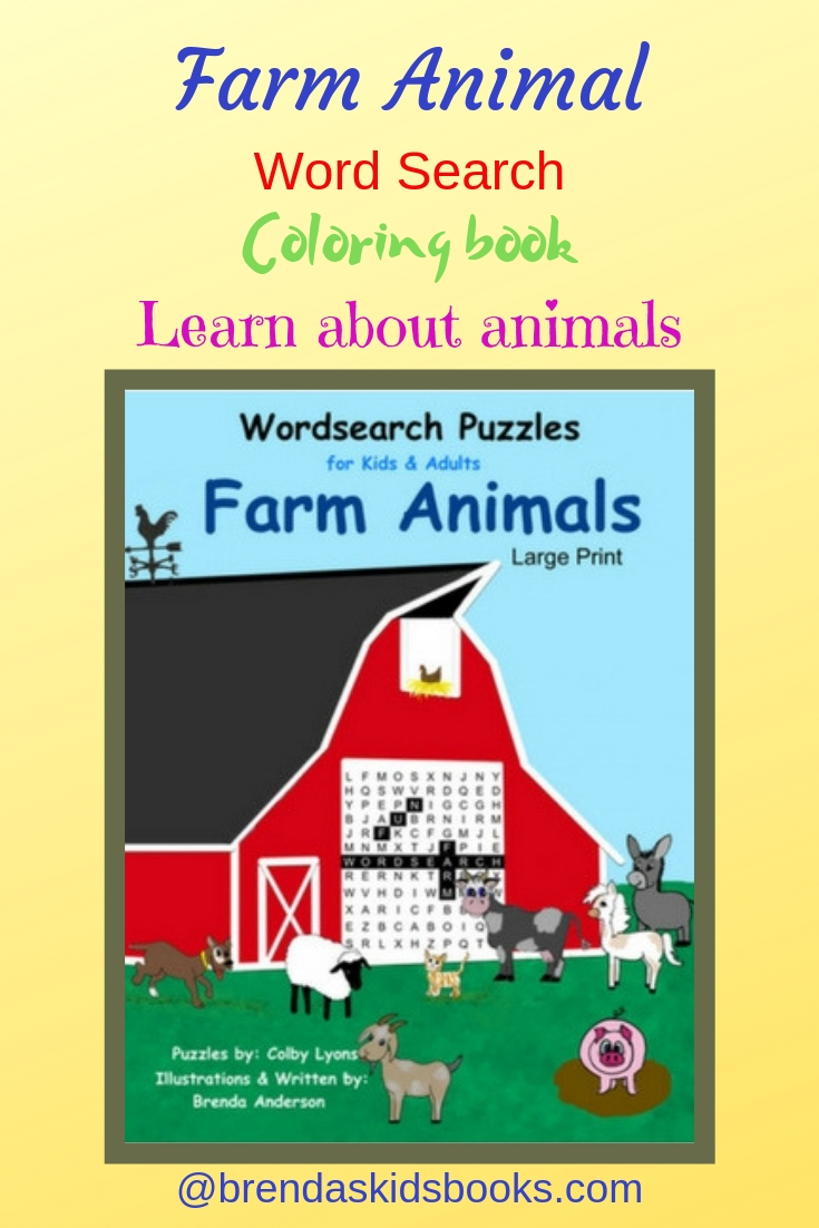 Farm animals puzzle coloring book