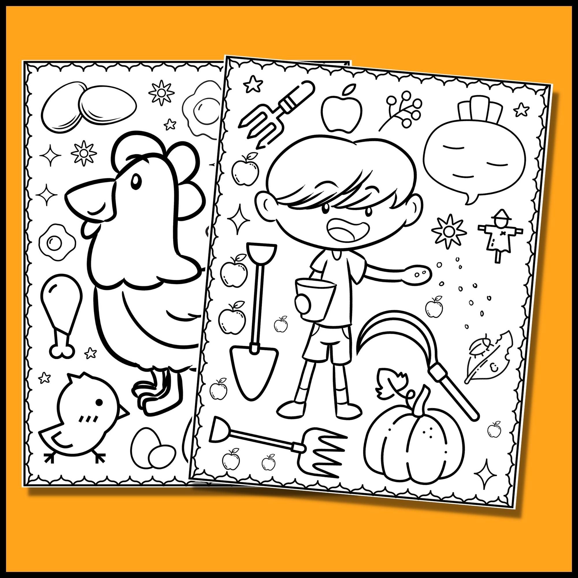 Farm animal coloring pages