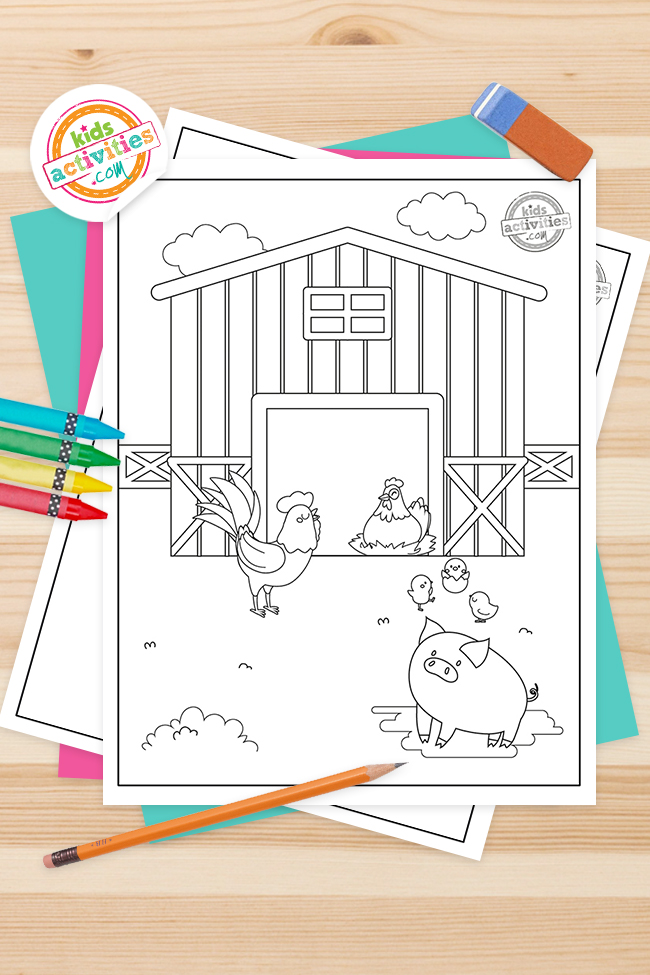 Fun free farm animal printable coloring pages kids activities blog