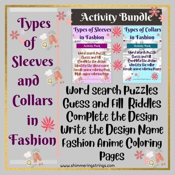 Types of sleeves collars in fashion design