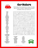 Car parts word search