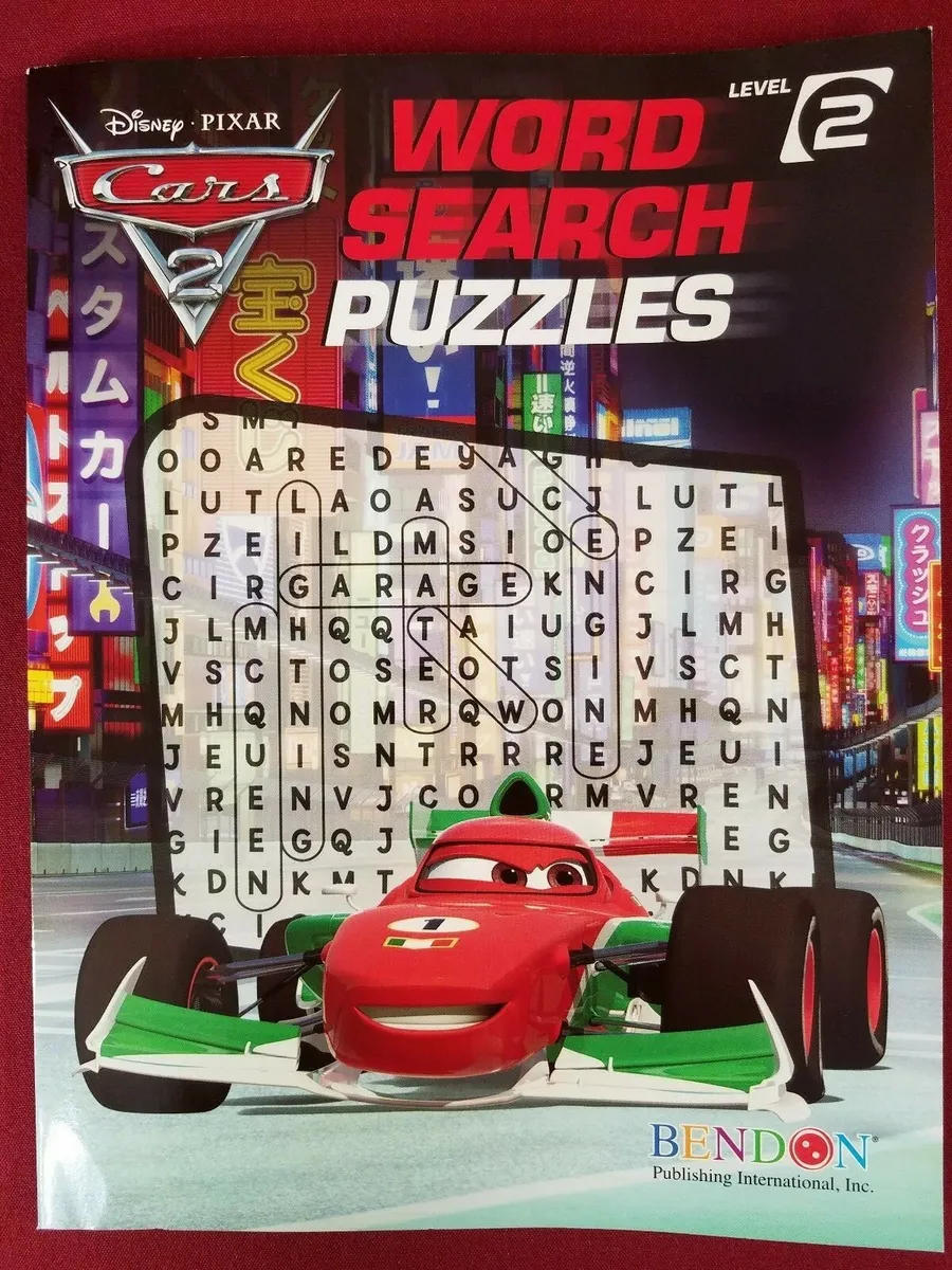 Disney pixar cars word search puzzles book level free shipping