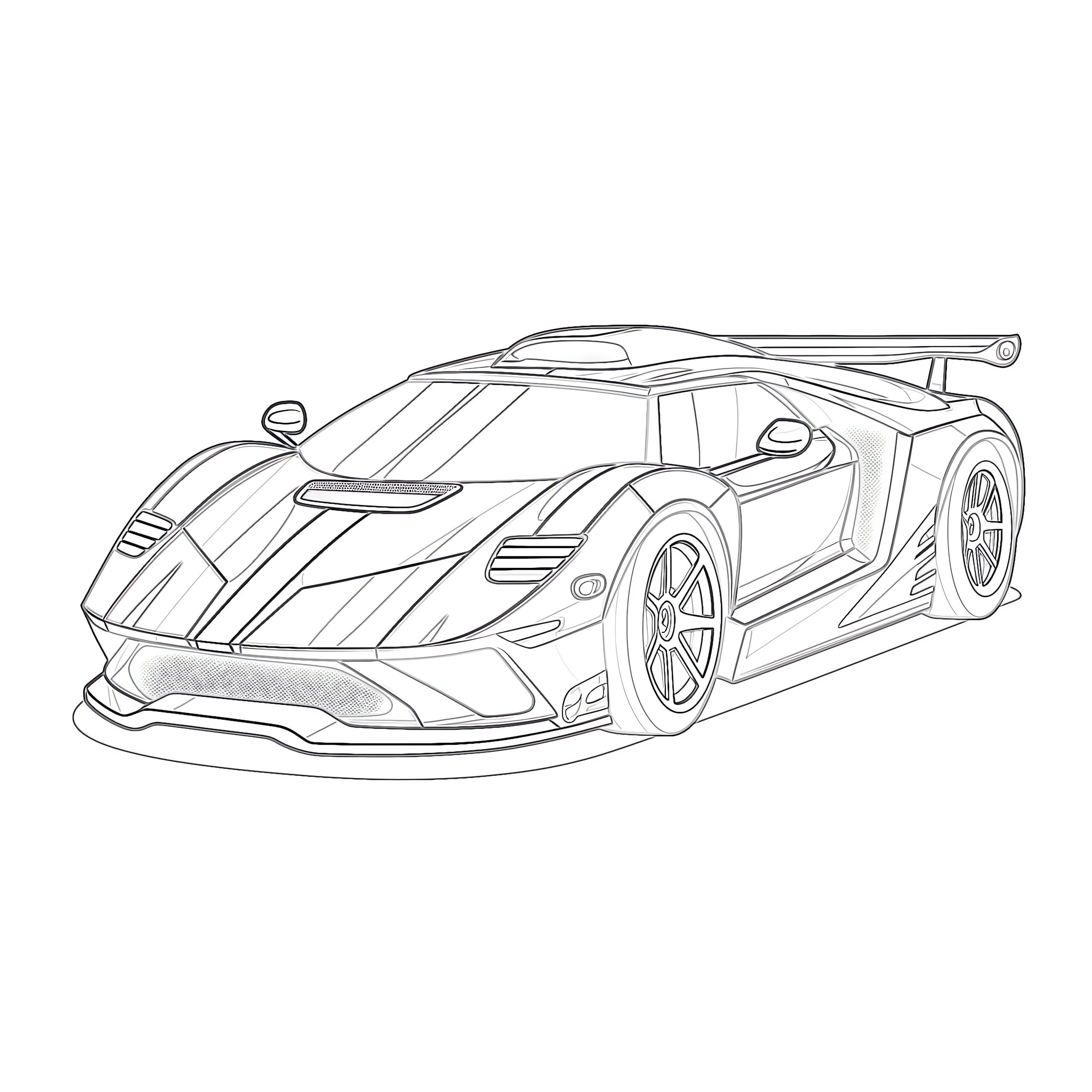 Printable police supercar coloring page