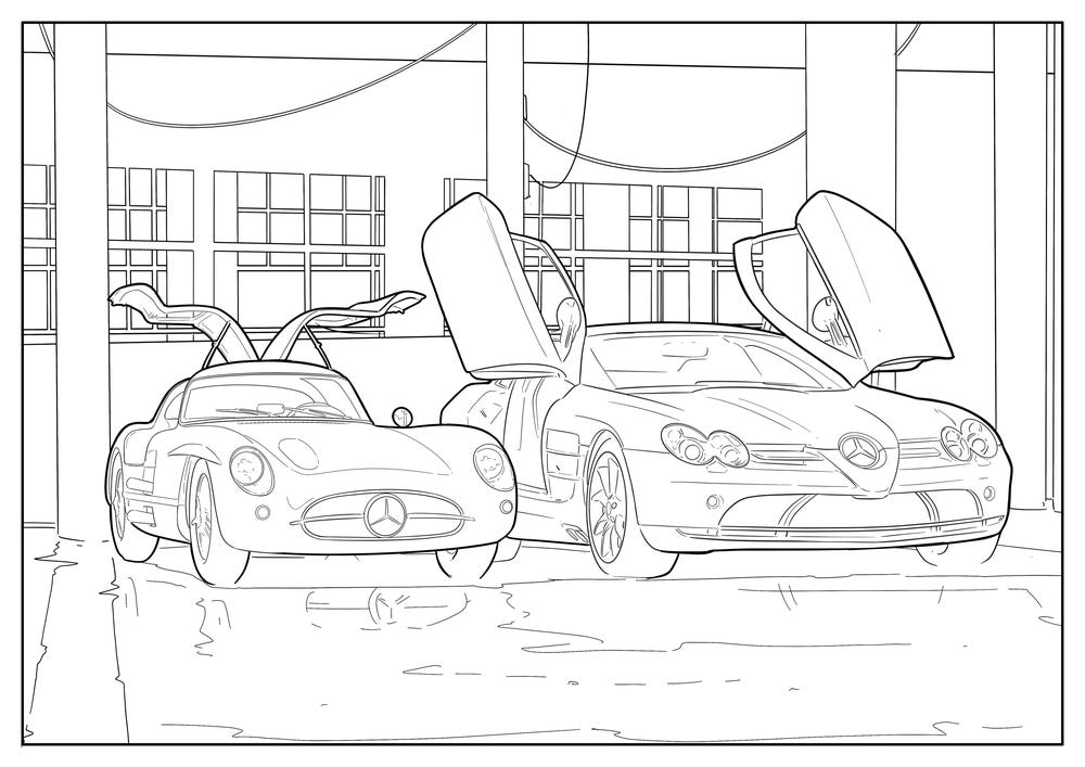 Audi and mercedes release coloring pages to battle quarantine boredom