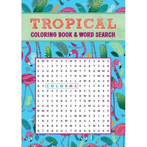 Tropical coloring book word search