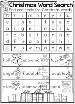 Free christmas word searches and coloring page by clever classroom