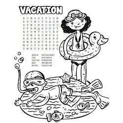 Printable vacation word search coloring page fun family crafts