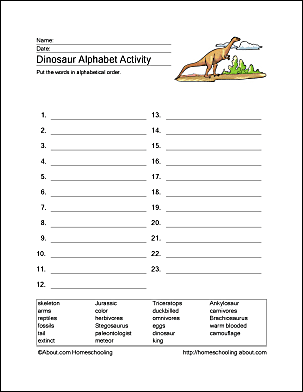 Dinosaur word search vocabulary crossword and more