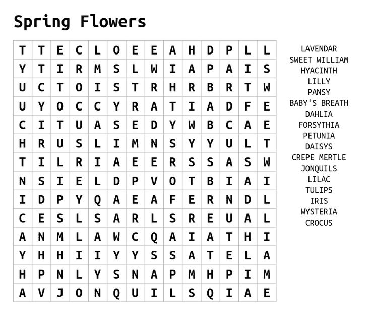 Spring word search