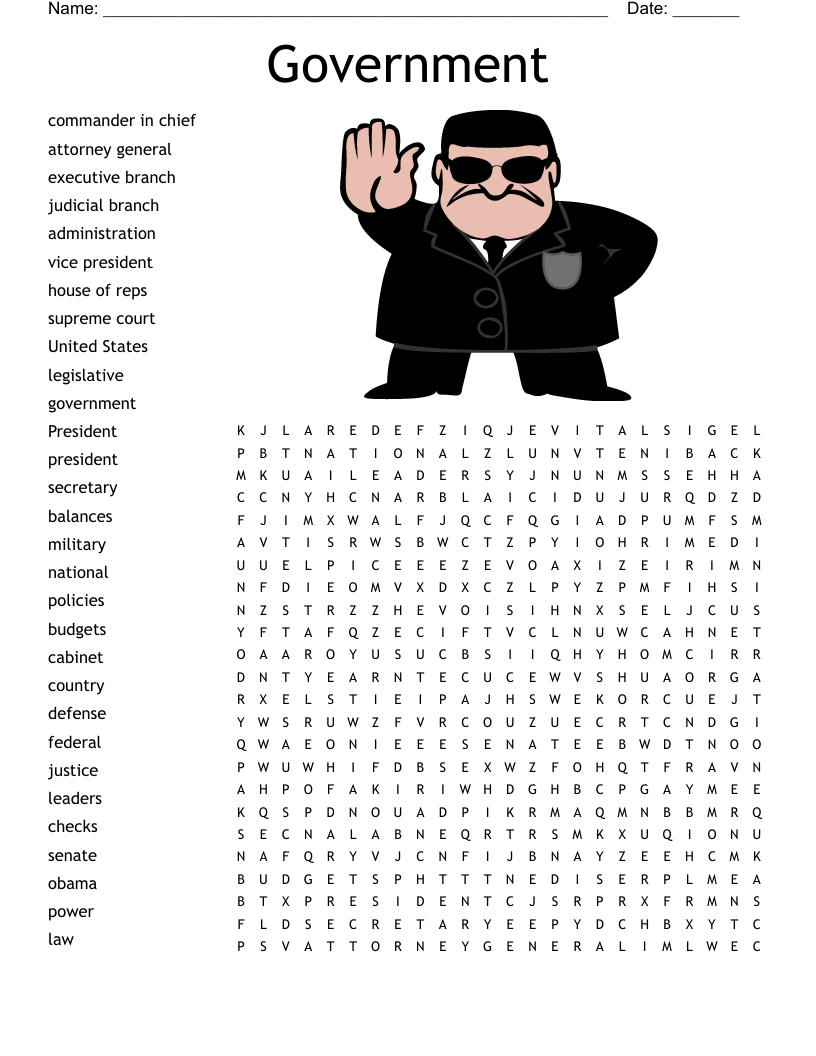 Government word search