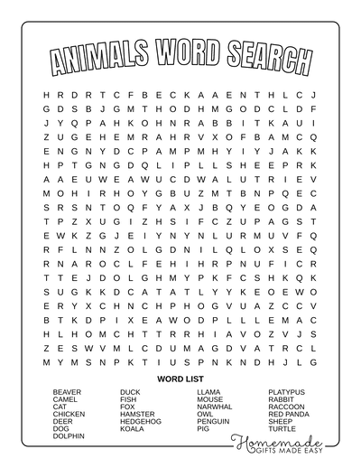 Best free word search printable puzzles for kids adults