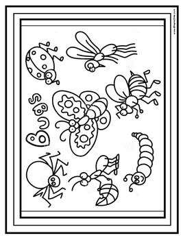 Bugs word search and coloring page use in sub plan by ejjaidalis deli