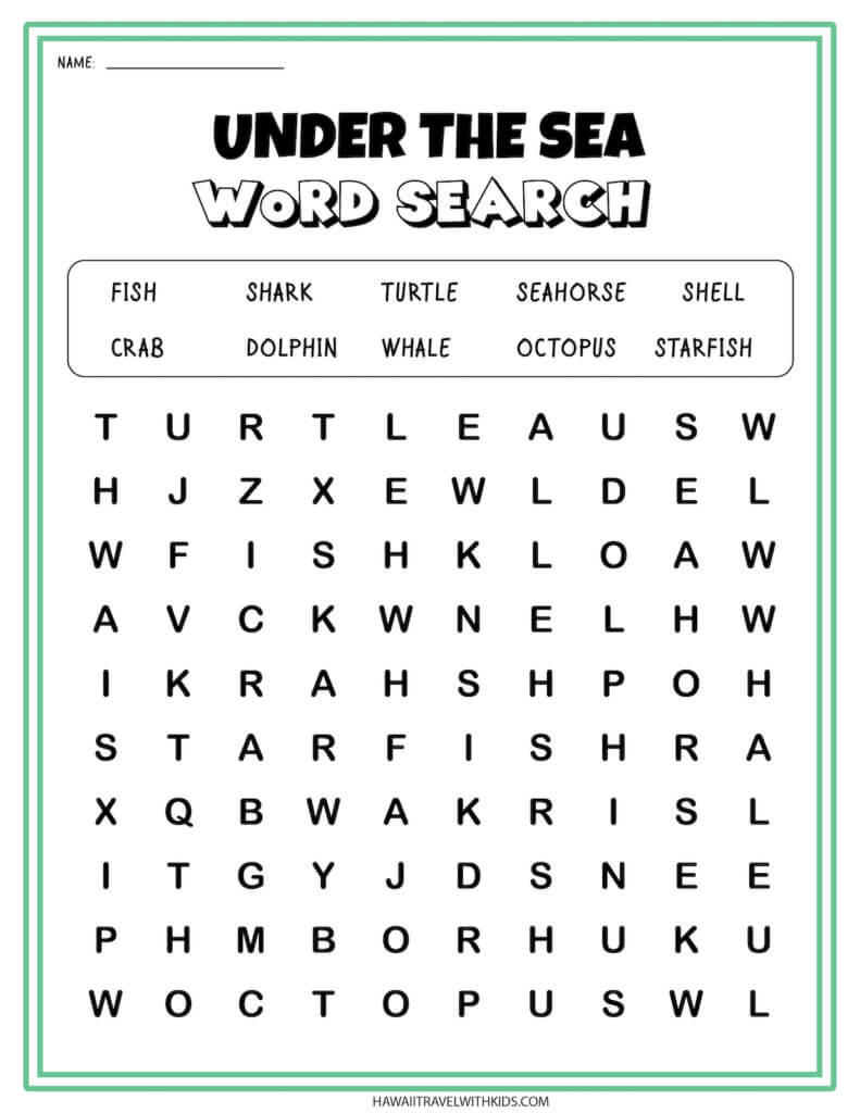 Sea animal worksheets and coloring pages