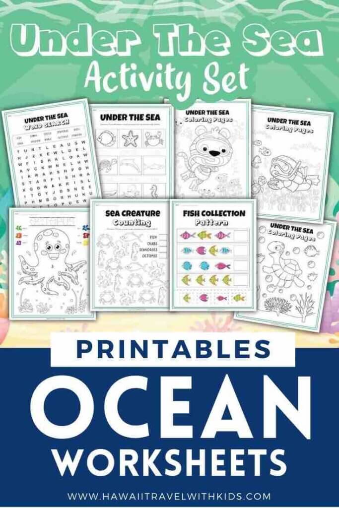 Sea animal worksheets and coloring pages