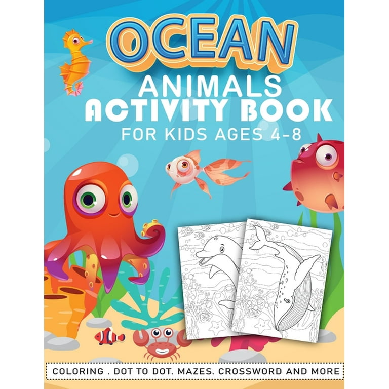 Ocean activity books ocean animals activity book for kids ages