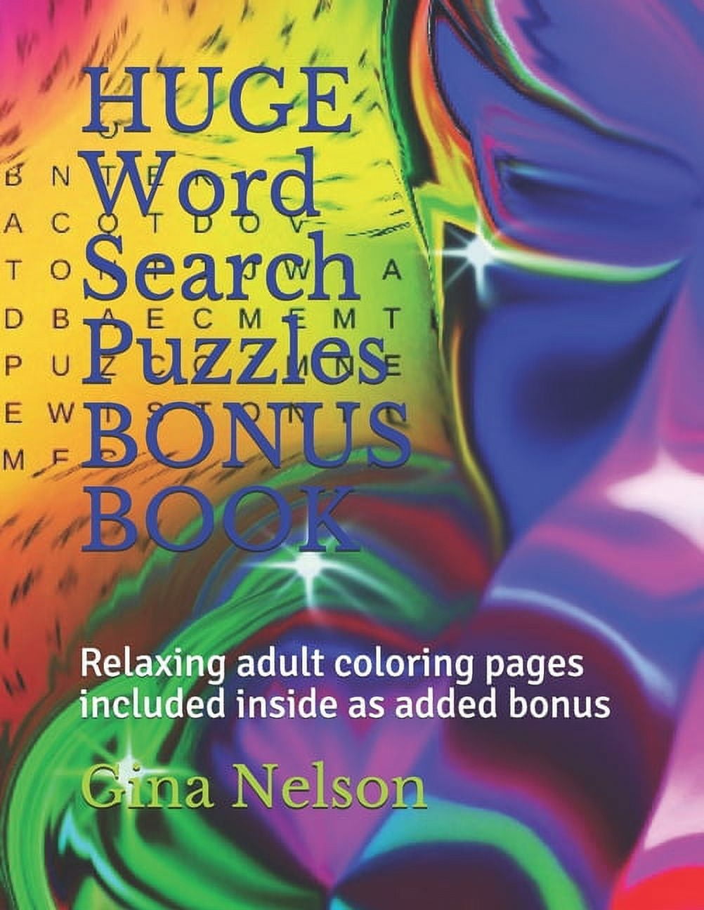 Huge word search puzzles bonus book relaxing adult coloring pages included inside as added bonus paperback