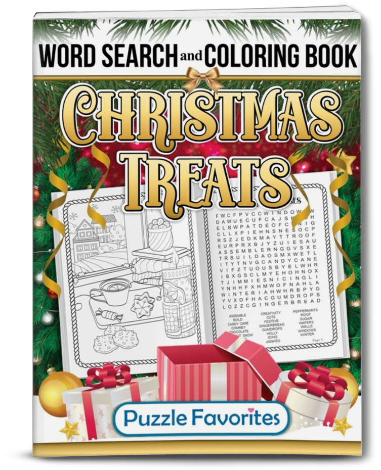 Christmas word search and coloring