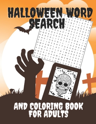 Halloween word search and coloring book for adults halloween skull fiesta large print word search book easy meedium level paperback left bank books