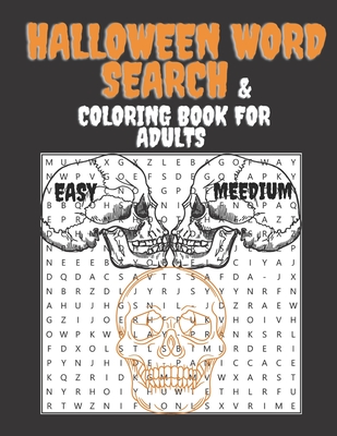 Halloween word search coloring book for adults easy and meedium levelbrain game large print paperback port book and news