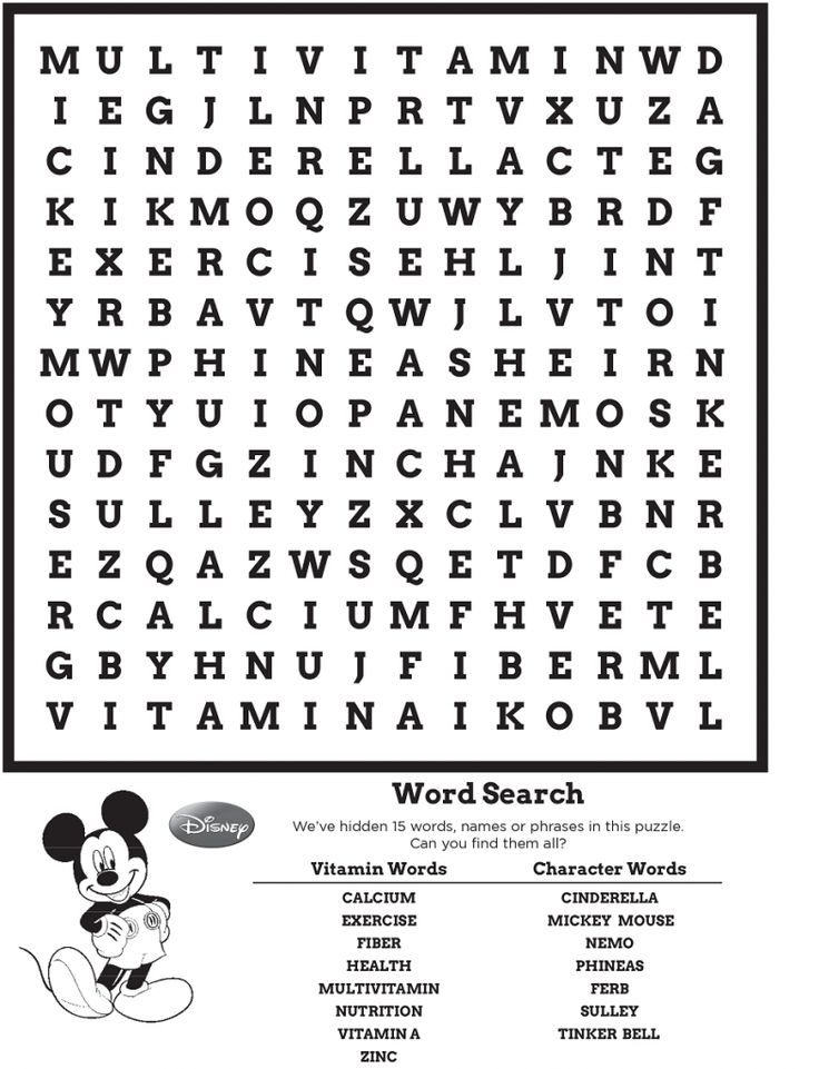 Disney word search