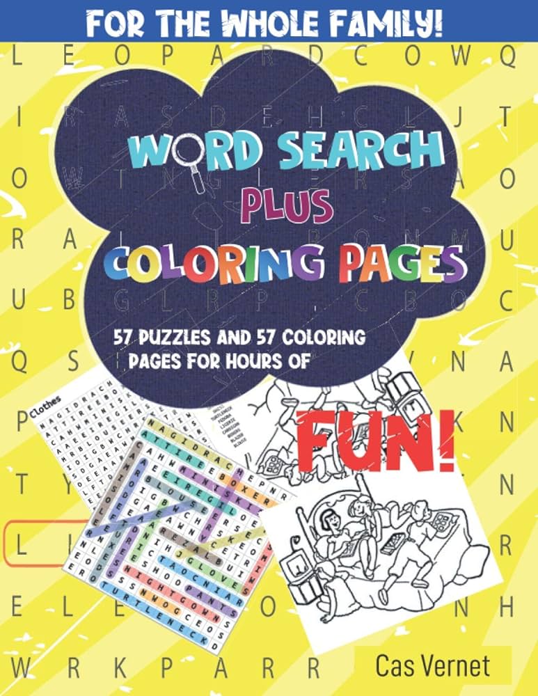 Word search plus loring pages word search games plus related loring pages puzzles and fun vernet cas books