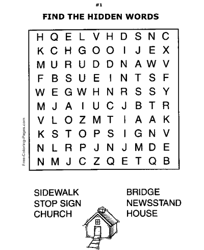 Printable word search puzzles