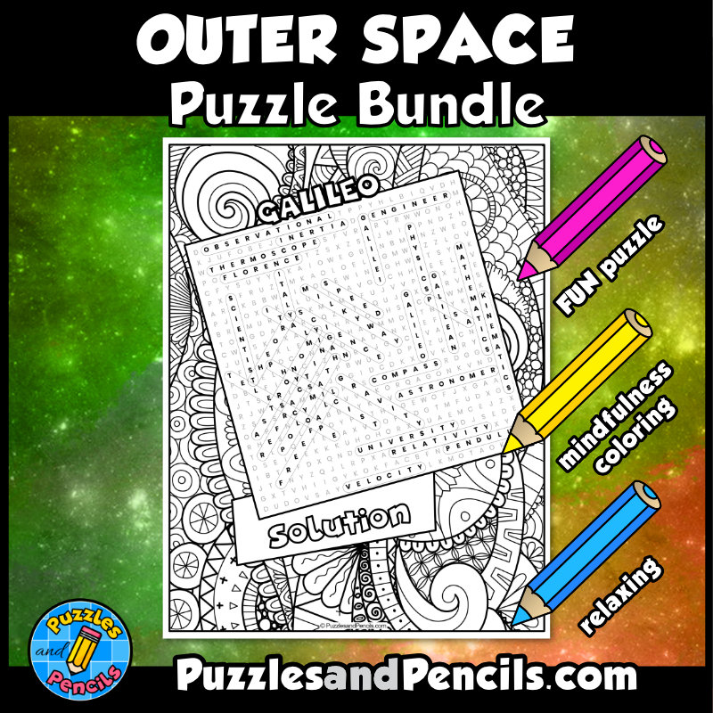 Outer space word search puzzle activity page bundle wordsearch puzzles made by teachers