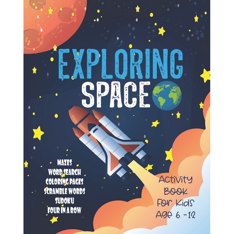 Exploring space activity book for kids age