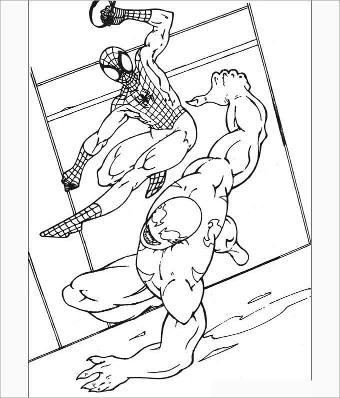 Spiderman colouring pages