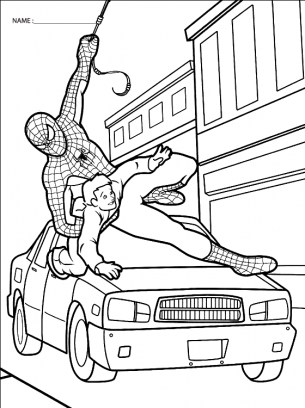 Spiderman coloring sheets