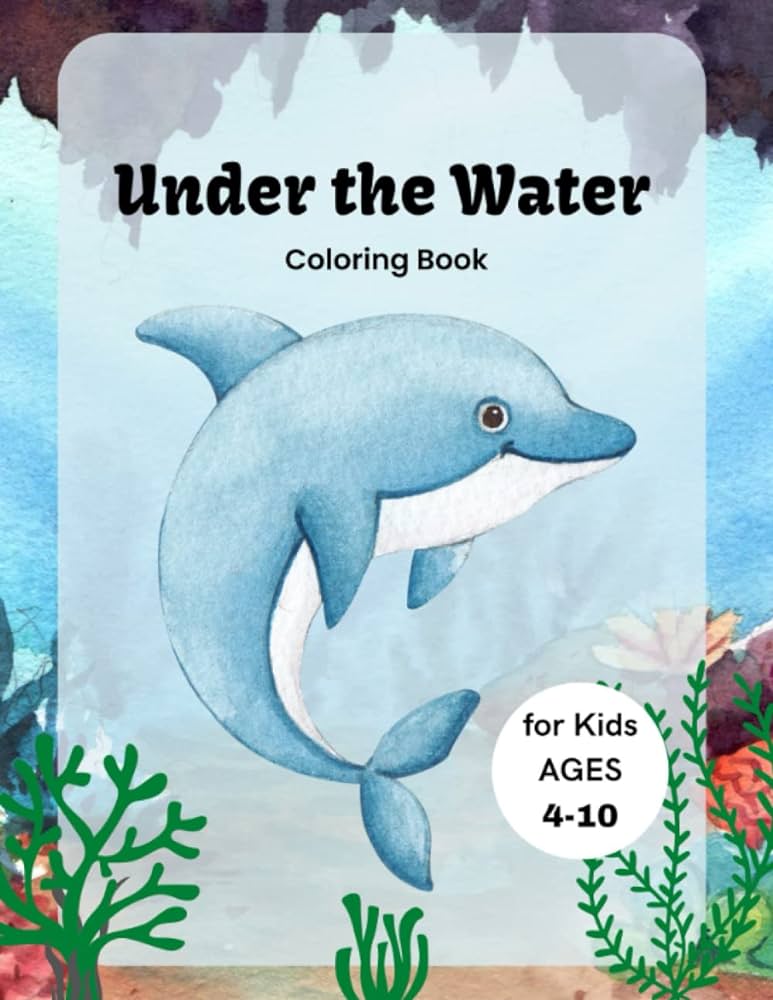 Sea life under the water coloring book for kids and adults for relaxation with puzzl drawing activiti and cutting word search x in pgs williams elizabeth libros