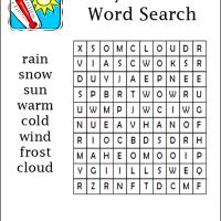 Easy weather word search