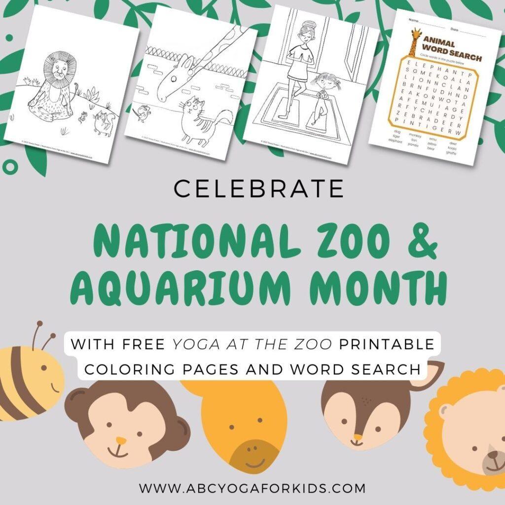 Free national zoo and aquarium month printables