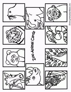 Zoo animal coloring cards zoo animal coloring pages animal coloring pages zoo animals
