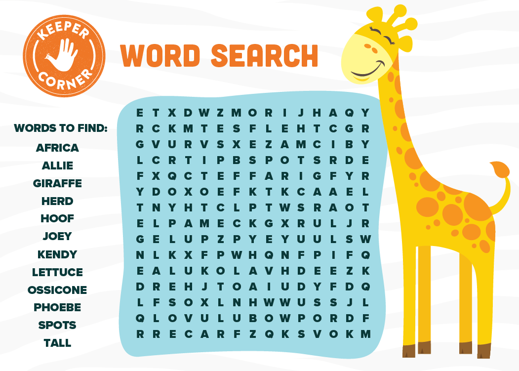 Zoo word searches and activities