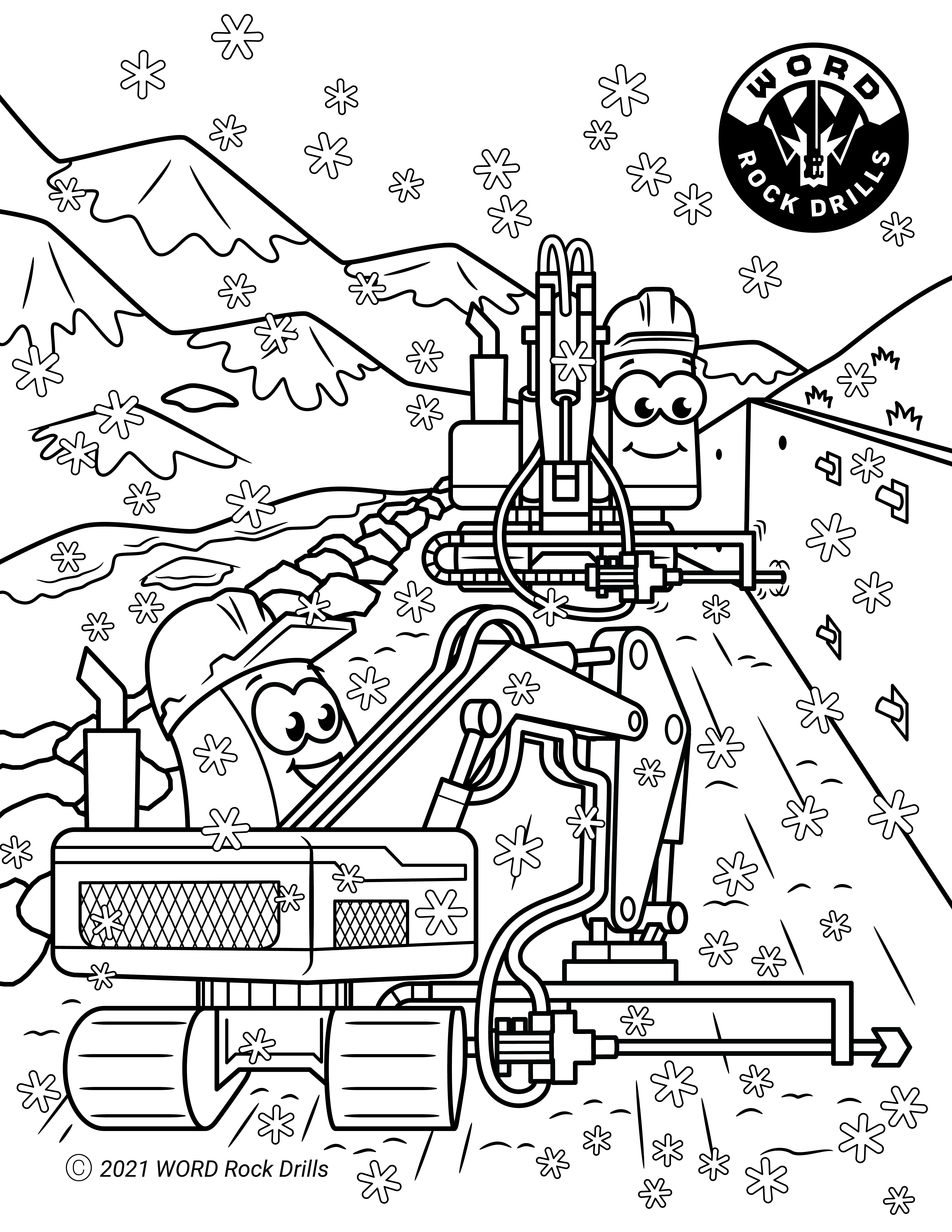 Free rock drill coloring pages to pass the time word rock drills