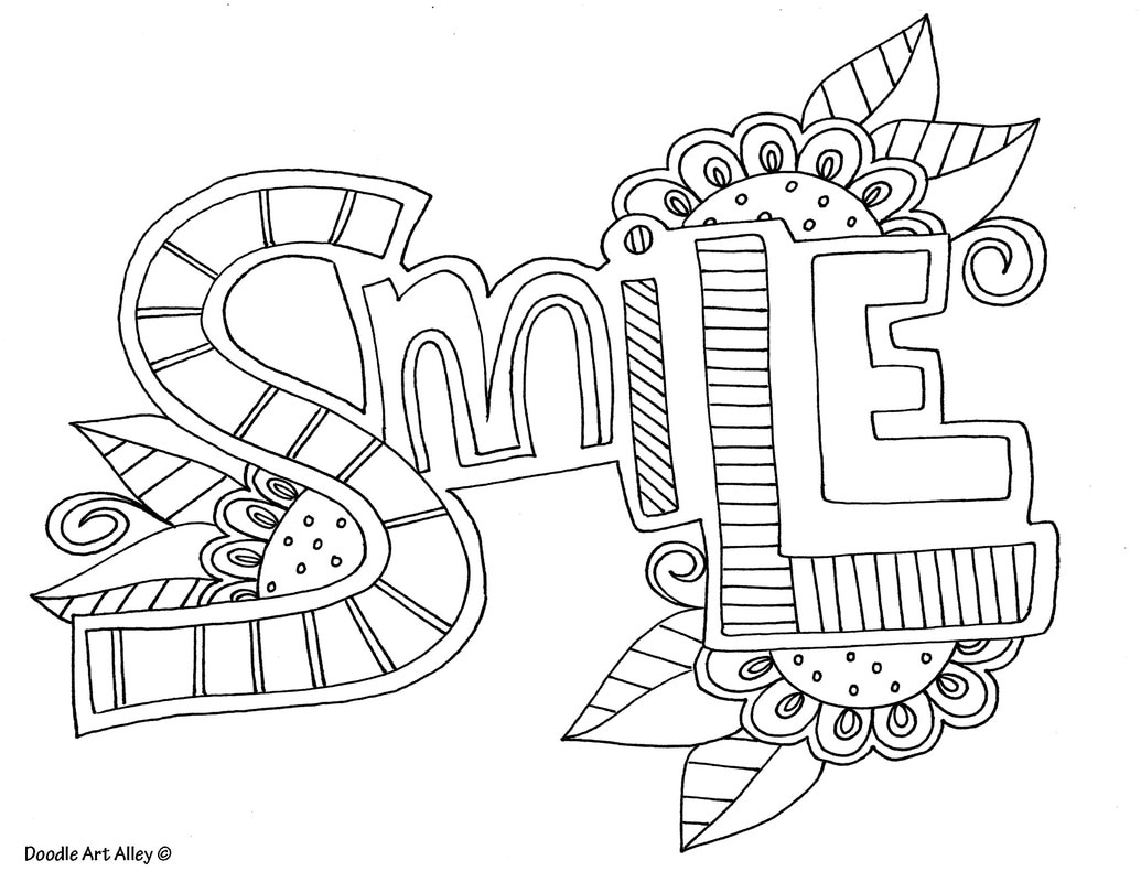 Word coloring pages