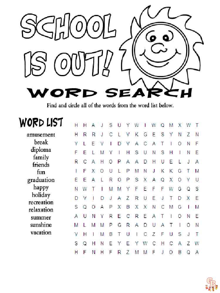 Free printable words coloring pages for kids