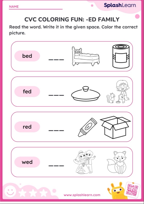 Cvc words worksheets for kids online