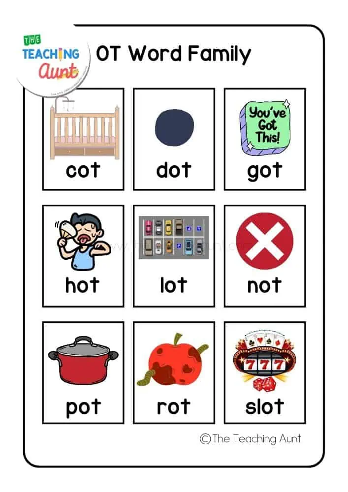 Ot word family list