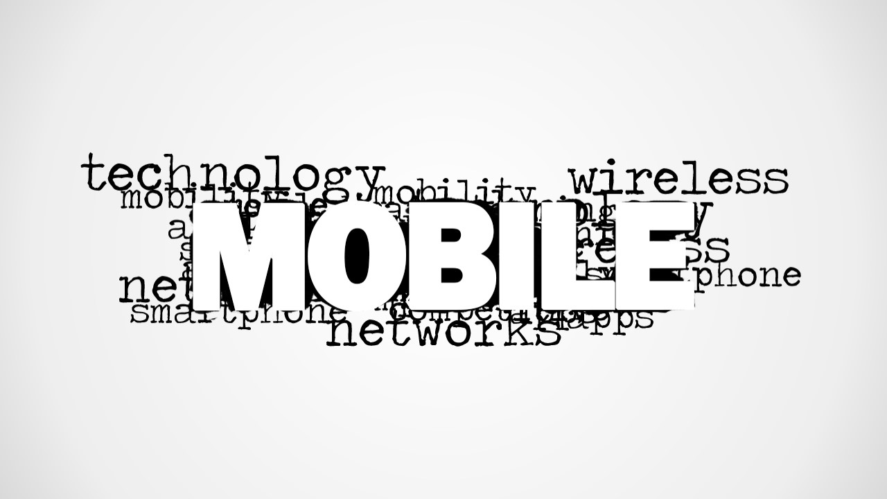 Mobile word cloud picture for powerpoint