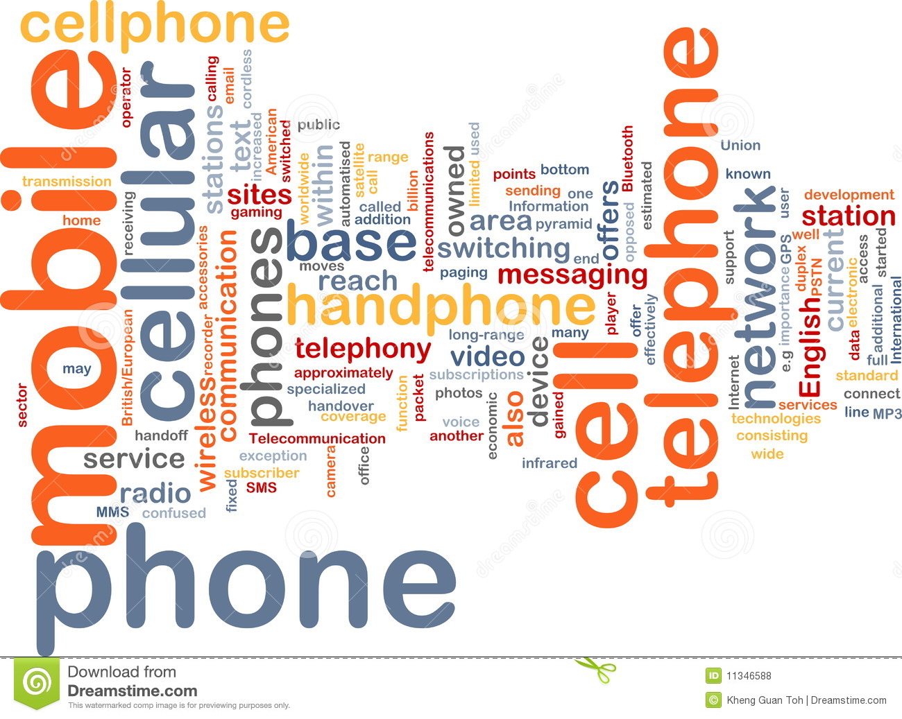 Mobile phone word cloud stock illustration illustration of tags